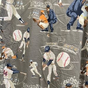 Pottery Barn Kids Vintage Baseball Organic Duvet Cover